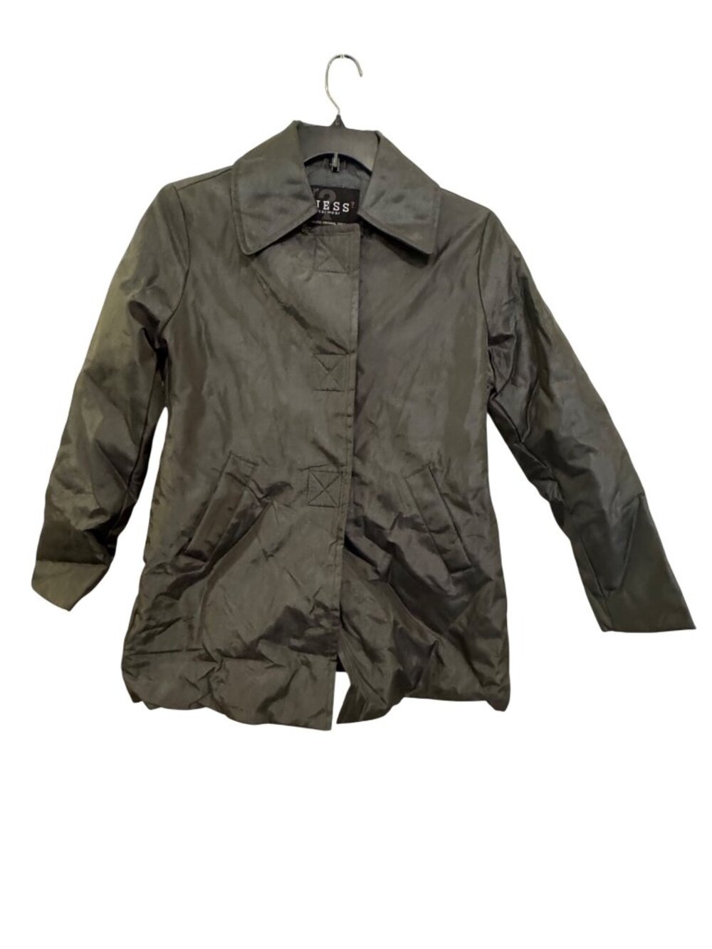 Guess Womens Black Medium Jacket With Velcro Closures